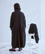 コットンウールグレンチェック　コートワンピース